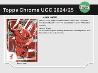 2024-25 Topps UEFA Club Competitions Chrome Soccer Hanger Box