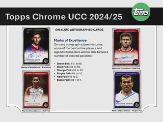 2024-25 Topps UEFA Club Competitions Chrome Soccer Hanger Box