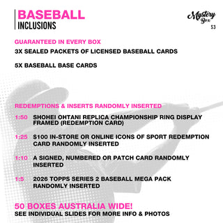 Baseball Trading Card Mystery Box - Series 3