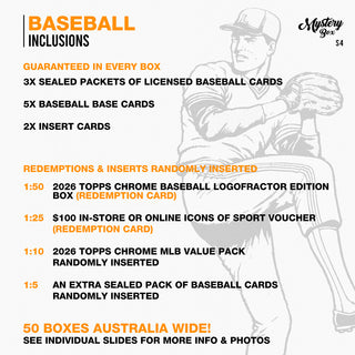 Baseball Trading Card Mystery Box - Series 4