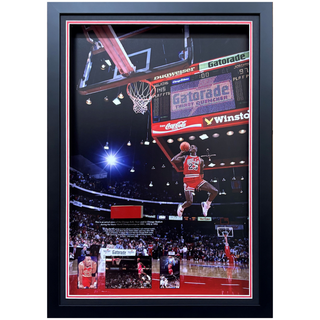 Games Used Chicago Bulls Stadium Flooring Framed