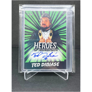 2023 Leaf Heroes Of Wrestling Ted DiBiase Green Auto #BA-TD1