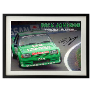 Dick Johnson signed 1984 Greens Tuf L/ed Framed