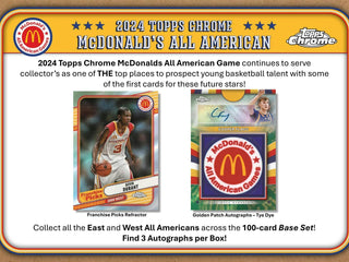 2024 Topps Chrome McDonald's All American Basketball Hobby Box (Cooper Flagg!)