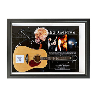 Ed Sheeran Guitar Display with Equals autograph