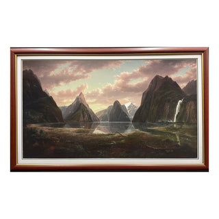 Milford Sound by Eugen Von Guerard Licensed print framed