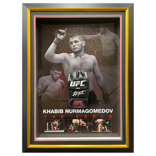 Khabib Nurmagomedov Signed Official UFC Fight Glove Framed - BAS Witnessed