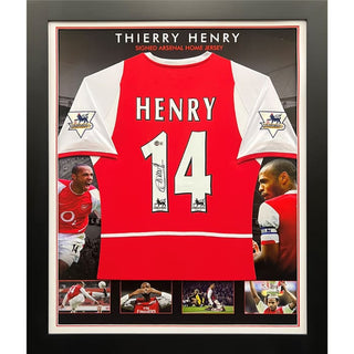 Thierry Henry signed Arsenal Home Jersey Framed