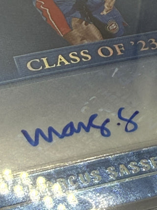 2023-24 Donruss Elite Rookie Yearbook Autographs Red/Gold Marcus Sasser 02/10 BGS NM-MT 8