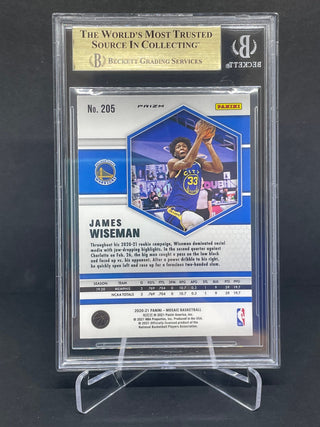 2020-21 Panini Mosaic Red Wave James Wiseman Rookie BGS 9.5 Gem Mint