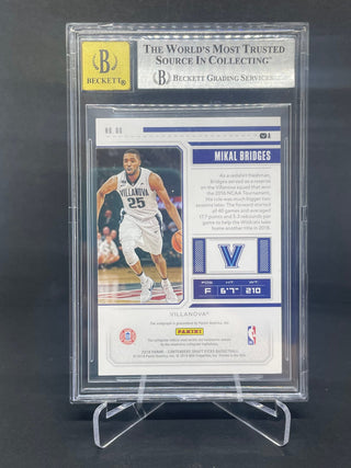 2018-19 Contenders Draft Picks College Ticket Signature Variations A Mikal Bridges Rookie Auto BGS 9 Mint