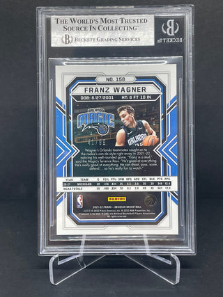 2021-22 Panini Obsidian Electric Etch Red Yellow Green Flood Franz Wagner Rookie 41/99 BGS 9 Mint