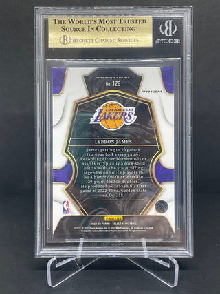 2022-23 Select Green White Purple LeBron James Prizm BGS 9.5 Gem Mint