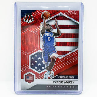 2020-21 Panini Mosaic National Pride Tyrese Maxey Red Wave Rookie - No. 259