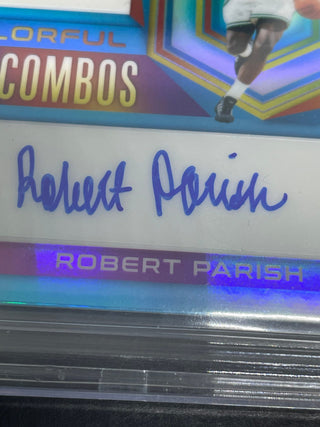 2022-23 Leaf Vivid Colorful Combos Dual Auto Teal Walker/Parish 1/1 BGS 8.5 NM-MT+