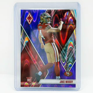 2023 Panini Phoenix Football Jake Moody Purple Seismic Rookie 047/125