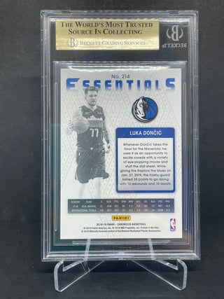 2018-19 Panini Chronicles Essentials Pink Luka Doncic Rookie Card BGS 9.5 Gem Mint