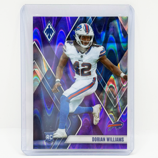 2023 Panini Phoenix Football Dorian Williams Purple Seismic Rookie 013/125