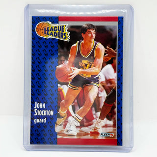 1991 Fleer League Leaders John Stockton - No. 221