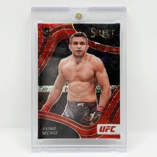 2022 Panini Select UFC Octagonside André Muniz Red Disco Prizm RC 42/99