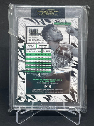 2021 Giannis Antetokounmpo X Tyson Beck Championship Collection 2021 Champions Limited Edition /200