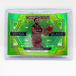 2021-22 Panini Obsidian Pitch Black Evan Mobley Electric Etch Green Flood - No. 15