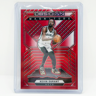 2021-22 Panini Obsidian Magnitude Kevin Durant Electric Etch Red Flood - No. 9