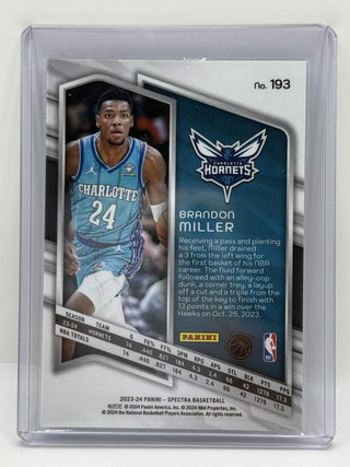 2023-24 Panini Spectra Spectracular Debut Brandon Miller RC - No. 193