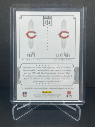 2015 Panini National Treasures Rookie NFL Gear Dual Patch White/Langford 34/99