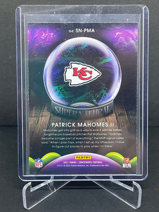 2021-22 Panini Contenders Supernatural Patrick Mahomes II - No. SN-PMA