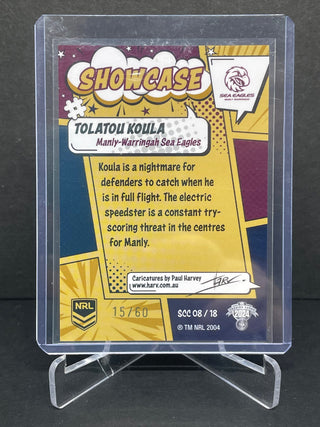 2024 NRL Traders Tolatou Koula Showcase Case Card 15/60