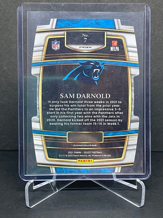 2021 Panini Select Sam Darnold Red/Blue Die Cut Prizm - No. 7