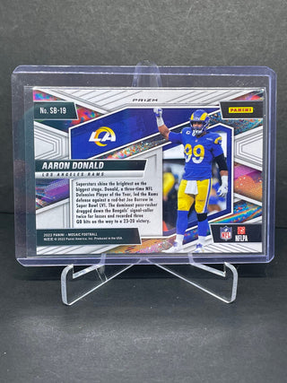 2022 Panini Mosaic In It To Win It Aaron Donald Silver Prizm - No. SB-19