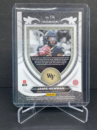 2021 Panini Prizm Draft Picks Crusade Jamie Newman Green Prizm - No. 174