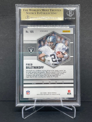 2021 Panini Mosaic Fred Biletnikoff Genesis Prizm BGS 9.5 Gem Mint