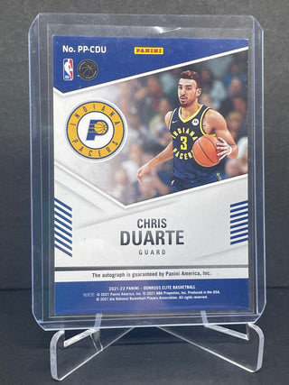 2021-22 Panini Donruss Elite Pen Pals Chris Duarte Rookie Auto 064/149 - No. PP-CDU