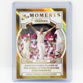 2025 CA Traders The Ashes Moments Gold Mitchell Johnson 010/100 #AMG 21/30