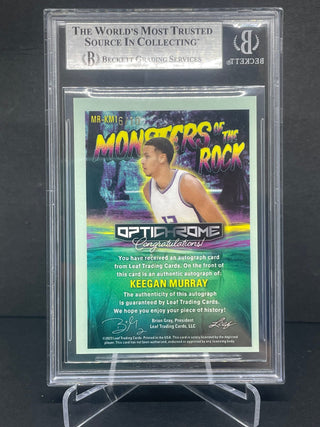 2022-23 Leaf Optichrome Monsters Of The Rock Keegan Murray Auto 6/10 BGS 8.5 NM-MT+