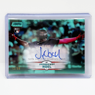 2025 Topps Stadium Club Jhonkensy Noel Aqua Rookie On-Card Auto 13/99