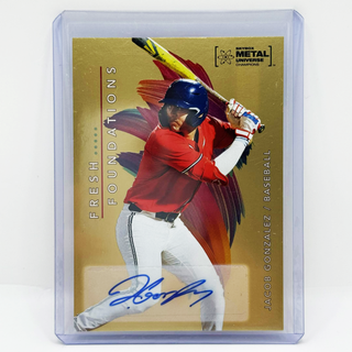 2022 SkyBox Metal Universe Champions Fresh Foundations Jacob Gonzalez Gold Auto 07/10