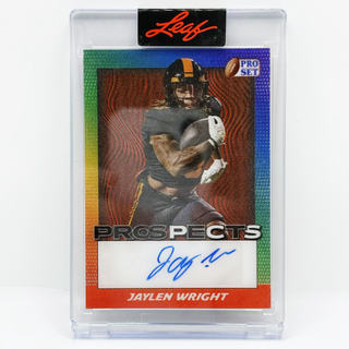 2024 Leaf Pro Set Metal Prospects Jaylen Wright Rookie Auto Lenticular #PR-JW2