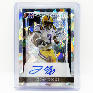 2024 Leaf Pro Set Metal Logan Diggs Silver Crystal Auto 3/15