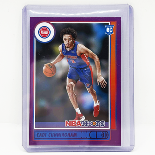 2021-22 Panini Hoops Cade Cunningham Purple RC - No. 201 (B)