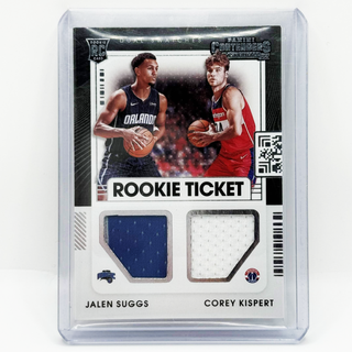 2021-22 Panini Contenders Dual Swatches Jalen Suggs/Corey Kispert #RT2-ZAG