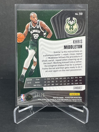 2023-24 Panini Revolution Sunburst Khris Middleton 18/75