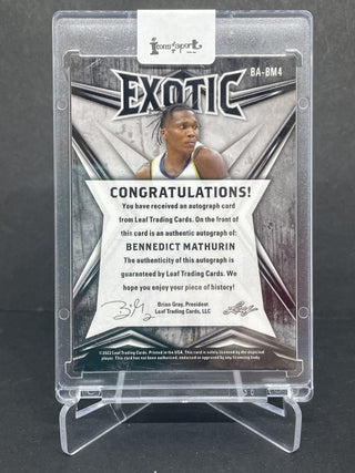 2022 Leaf Exotic Prismatic Tiger Bennedict Mathurin 11/15