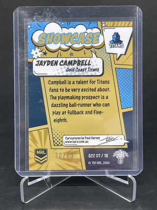 2024 NRL Traders Jayden Campbell Showcase Case Card 32/60