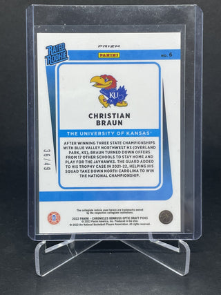 2022 Donruss Optic Draft Picks Pink Christian Braun 36/49