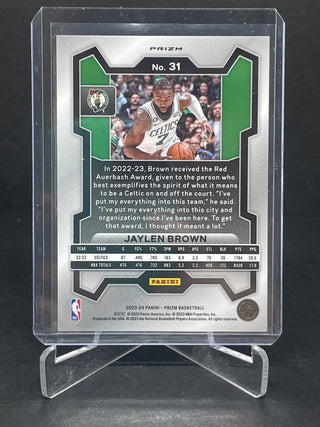 2023-24 Panini Prizm Jaylen Brown Pink Cracked Ice Prizm - No. 31