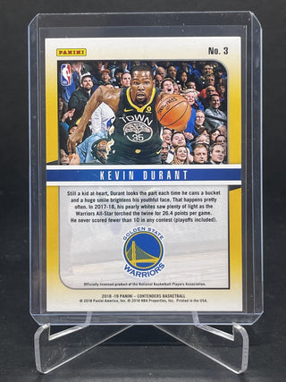 2018-19 Panini Hall of Fame Contenders Insert Kevin Durant - No. 3